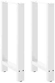4013329 vidaXL Крака за бар маса, бели, 2 бр., 50 x (90-91) см, стомана