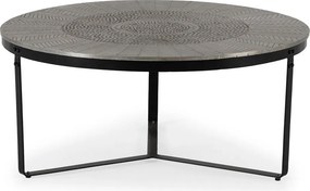Черна/сива матова кръгла масичка за кафе ø 90 cm Clarisa – MOME
