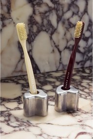 Метален държач за четки за зъби в сребрист цвят Mis – noo.ma