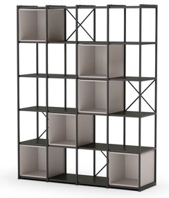 Черно-кремава библиотека 140x179 cm Anya – Marckeric