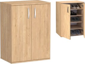 Шкаф за обувки от меламин Manolo в сапфирен дъб цвят 60x38x81.4см.