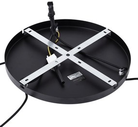 Ретро висяща лампа черна със зелено стъкло 3 светлини - Denise