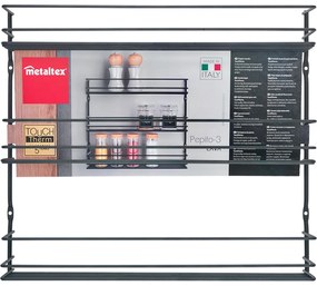 Стенен органайзер за подправки от неръждаема стомана Pepito – Metaltex