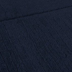 Тъмносин ръчно изработен вълнен килим 200x290 cm Textured Wool Border – Flair Rugs