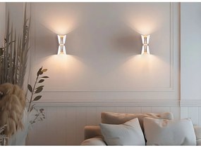 Бяло-бронзова стенна лампа Coat – Trio