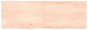 363574 vidaXL Стенен рафт, 120x40x(2-4) см, необработен масивен дъб
