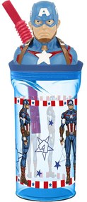 Чаша със Сламка Capitán América CZ11331 360 ml 3D