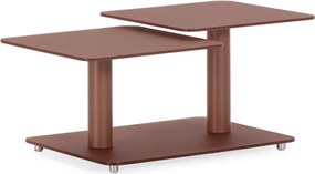 Теракотена стъклена масичка за кафе 54x115 cm Elvi – Marckeric