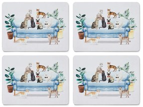 Коркова подложка 4 бр. 21,5x29 см Curious Cats - Cooksmart ®
