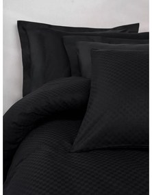 Черно двойно удължено спално бельо от памук Renforcé 240x220 cm Checkered – Mila Home Luxury