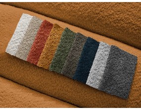 Табуретка от прежда с примки от букле в цвят горчица Annecy – Bobochic Paris