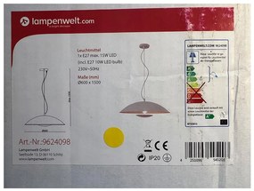 Lampenwelt - LED RGBW Димируем пендел ARTHUR 1xE27/10W/230V Wi-Fi