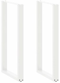 4013249 vidaXL Крака за бар маса, U-образни, 2 бр., бели, 60 x (110-111) см, стомана