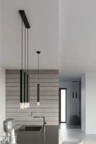 Черно метално висящо осветително тяло ø 8 cm Vittoria – Sollux