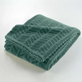 Зелено покривало за легло от микрофланела 180x220 cm Arya – douceur d'intérieur