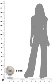 Декорация за маса в сребърно-златен глобус, височина 28 cm - Mauro Ferretti