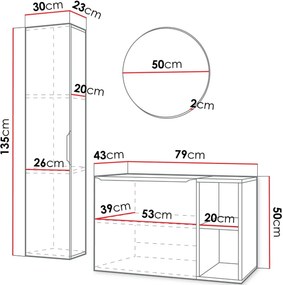 Комплект за баня Mogares I-Leuko