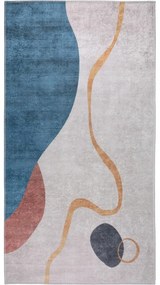 Миещ се килим в синьо и кремаво 120x160 cm - Vitaus