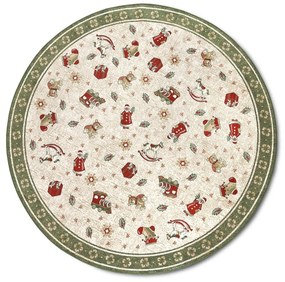 Зелен кръгъл килим с коледен мотив със смес от памук ø 200 cm Toy's Delight Green Christmas – Villeroy&amp;Boch
