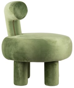 Светлозелено кадифено кресло Abrazo – Leitmotiv