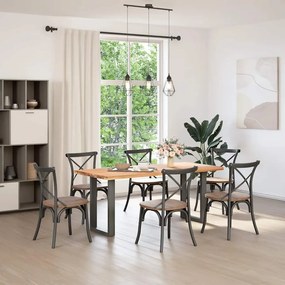 4013178 vidaXL Крака за трапезна маса, U-образни, 2 бр., антрацит, 50x(72-73) см, стомана