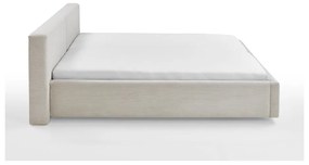 Бежово двойно легло 180x200 cm тапицирано с място за съхранение с включена подматрачна рамка Cube – Meise Möbel