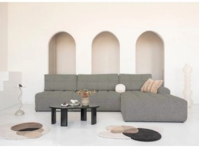 Светлокафяв разтегателен модулен ъглов диван с място за съхранение (десен ъгъл) Lulu – Miuform