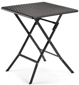 Horecano - Квадратна сгъваема маса 62x62xh73см POLYRATTAN кафява TB-(RAK-62)