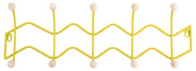 Жълта метална стенна закачалка 61 cm Zig Zag – PT LIVING