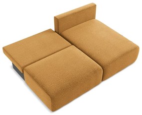 Оранжев разтегателен ъглов диван с място за съхранение (десен ъгъл) Kalena – Makamii