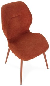 Теракотени тапицирани трапезни столове в комплект 4 бр. Ansu – Marckeric