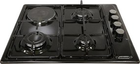 Плот за вграждане Kumtel LX-412BF, 1000W, 4.8 kW, 3 газови + 1 ел. зона, Система за безопасност, Черен