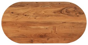 370096 vidaXL Плот за маса, 100x50x3,8 см, овален, масивна акация