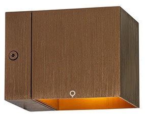 Комплект от 2 интелигентни стенни лампи тъмно бронз 8 см с WiFi G9 - Transfer