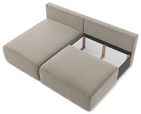 Бежов разтегателен ъглов диван с място за съхранение (ляв ъгъл) Kalena – Makamii