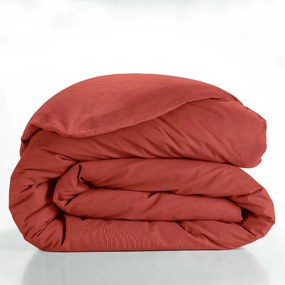 Двойна/удължена памучна олекотена завивка в тухлен цвят 240x220 cm Lina – douceur d'intérieur