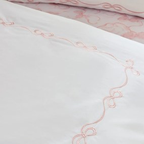 Бяло двойно спално бельо 200x200 cm Bow Embroidery – Catherine Lansfield