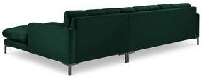 Тъмнозелен ъглов диван от кадифе , десен ъгъл Bali - Cosmopolitan Design