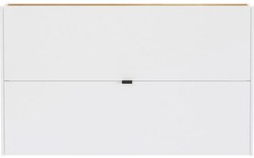 Бяла накланяща се висяща стойка за обувки от декор от дъб 140x83x18 cm Ameca – Germania