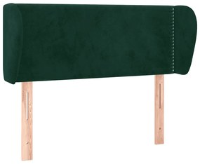 3117037 vidaXL Горна табла за легло с уши, тъмнозелена, 83x23x78/88 см, кадифе