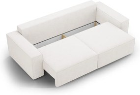 Бял разтегателен диван от букле 247 cm Jodie – Micadoni Home