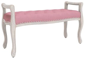 344441 vidaXL Пейка, розова, 110x45x60 см, кадифе