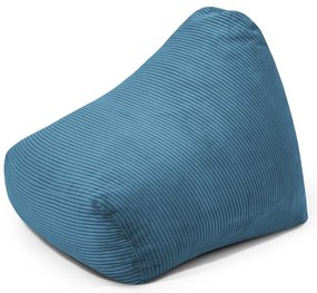 Син детски пуф от рипсено кадифе Snug 80 – SLOWDOWN