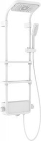 Mexen Dazz външен душ комплект с дъждовна глава и батерия, бял - 78107-20