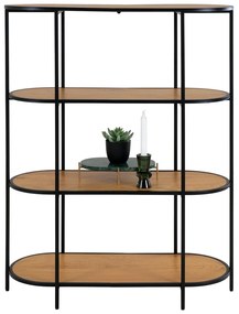 Черна етажерка в дъб 36x111 cm Vita - House Nordic