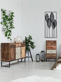 Метална декорация за стена 61x135 cm Adhira – Bizzotto