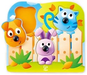 Hape - Дървен пъзел за бебета Животни