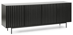 Черен нисък скрин 211x80 cm Sierra – Teulat