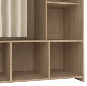 Дъбов гардероб в бяло и бежово 105x180 cm Kit - Tvilum
