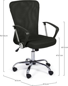 Черен тапициран офис стол Brisbane – Yes Everyday